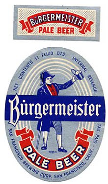  Burgermeister Pale Beer Label