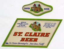 St. Claire Beer Label St. Claire Beer Label