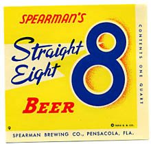  Spearman's Straight Eight Beer Label