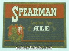  Spearman English Type Ale Beer Label