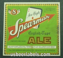  Spearman English Type Ale Beer Label