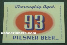  93 Pilsner Beer Label
