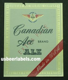  Canadian Ace Ale Beer Label