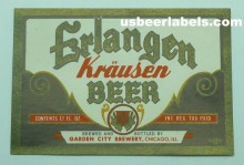  Erlanger Beer Label