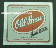 Old Brew Beer Label