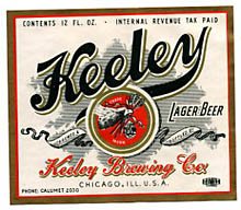  Keeley Lager Beer Label