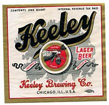  Keeley Lager Beer Label