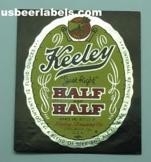  Keeley Half and Half Beer Label