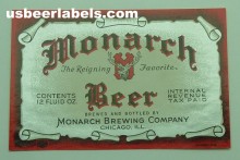  Monarch Beer Label