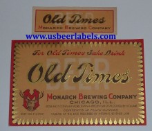  Old Times Beer Label