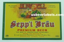  Sepp'l Brau Beer Label