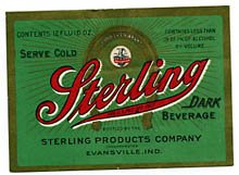  Sterling Dark Beverage Beer Label