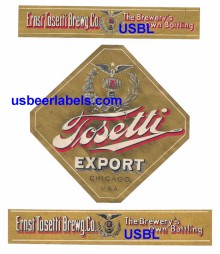  Tosetti Export Beer Label