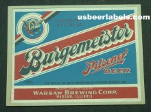 Burgemeister Pilsener Beer Label Burgemeister Pilsener Beer Label