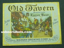 Old Tavern Lager Beer Label Old Tavern Lager Beer Label