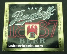  Berghoff 1887 Beer Label