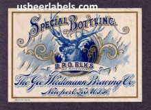 BPO Elks Special Bottling Beer Label