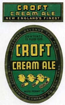  Croft Cream Ale Beer Label