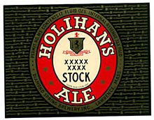  Holihan's Stock Ale Beer Label