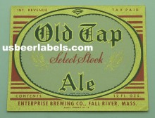  Old Tap Ale Beer Label