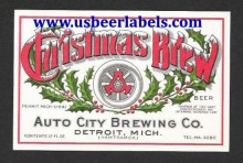  Auto City Christmas Brew Beer Label
