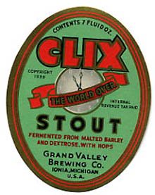  Clix Stout Beer Label