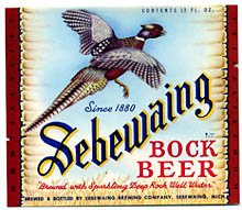  Sebewaing Bock Beer Label