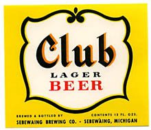  Club Lager Beer Label