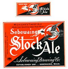  Sebewaing Stock Ale Beer Label