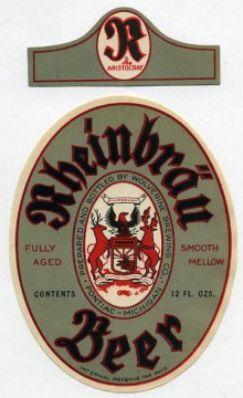  Rheinbrau Beer Label