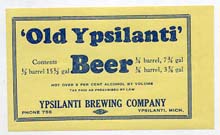  Old Ypsilanti Beer Label