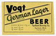 Vogt German Lager Beer Label Vogt German Lager Beer Label