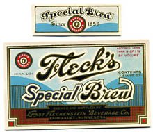 Fleck's Special Brew Beer Label Fleck's Special Brew Beer Label