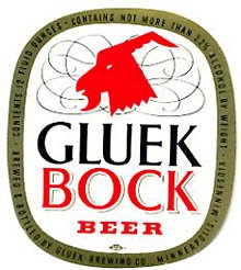  Gluek Bock Beer Label