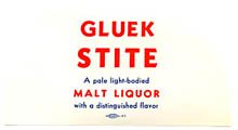  Gluek Stite Malt Liquor Beer Label