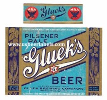  Glueks Pilsener Pale Beer Label