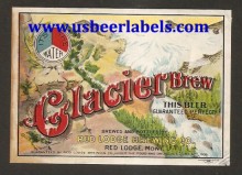 Glacier Brew Beer Label Glacier Brew Beer Label