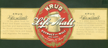 Krug Life Malt Beer Label Krug Life Malt Beer Label