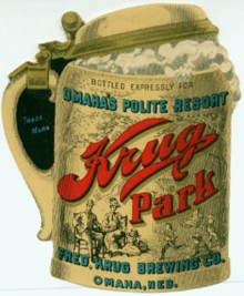 Krug Park Beer Label Krug Park Beer Label