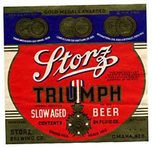 Storz Triumph Beer Label Storz Triumph Beer Label