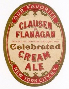  Celebrated Cream Ale Beer Label