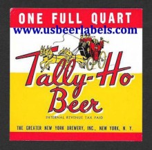  Tally Ho Beer Beer Label