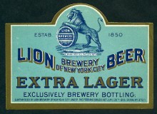  Lion Extra Lager Beer Label
