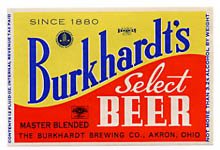  Burkhardts Select Beer Label