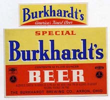  Burkhardts Special Beer Label