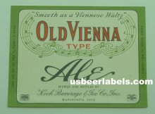 Old Vienna Ale Beer Label Old Vienna Ale Beer Label