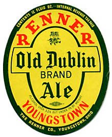  Renner Old Dublin Ale Beer Label