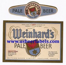  Weinhards Pale Beer Beer Label