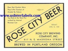 Rose City Beer Beer Label Rose City Beer Beer Label