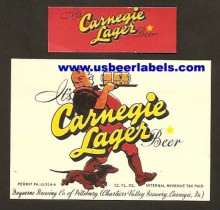  Carnegie Lager Beer Label